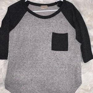 Grey Baseball Tee